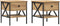 vidaXL - Nachtkastjes - 2 - stuks - Artisan - Eiken - 40x42x45 - cm - Geengineerd - Hout