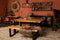 Eettafel SoHo - 220x100 cm - u-poot - acacia/ijzer