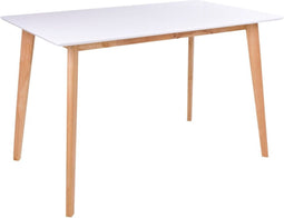 House Nordic Vojens Eettafel - Wit Blad - Houten Poten - 120x70x75 cm - Thuiswerkbureau