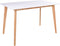 House Nordic Vojens Eettafel - Wit Blad - Houten Poten - 120x70x75 cm - Thuiswerkbureau