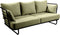 Yoi - Taiyo sofa 3 seater alu black/emerald green