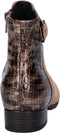 Gabor Dames Enkellaarsjes - Suede - Croco details - Bruin
