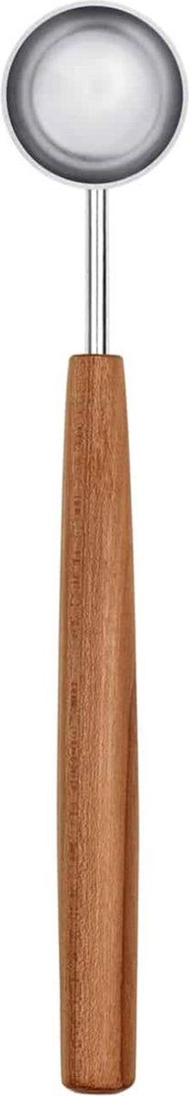 Triangle Sense Maatlepel / Koffieschep - 5 ml - RVS - Heft Pruimenhouten