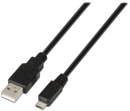 Aisens A101-0029 - USB A naar Micro-USB B Kabel - 3 m - Zwart
