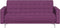 ABERDEEN - Slaapbank 3-zits - Paars - Polyester