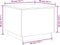 vidaXL - Salontafel - met - LED-verlichting - 50x50x40cm - artisanaal - eikenkleur