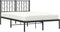 vidaXL - Bedframe - met - hoofdbord - metaal - zwart - 120x200 - cm