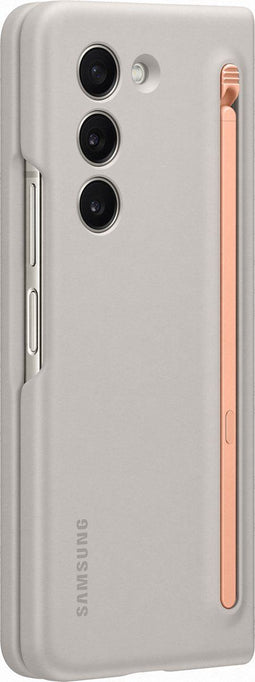 Samsung Galaxy Z Fold5 - Flip Cover - Krasbestendig Schokbestendig - Beige
