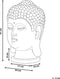 Beliani BUDDHA - Decofiguur - Goud - Kunststof