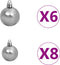 vidaXL - Kunstkerstboom - met - 150 - LED's - kerstballen - en - sneeuw - 120 - cm