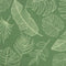 vidaXL - Stoelkussens - 2 - st - bladpatroon - 50x50x3 - cm - stof