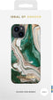 iDeal of Sweden iPhone 13 - Backcover - Glanzende coating - Meerkleurig Golden Jade Marble