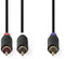 Nedis CABW24000AT30 - RCA Kabel - 300cm - Grijs
