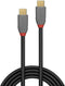 Lindy 36900 - USB-kabel USB 3.2 Gen2x2 - 20 GBit/s - Grijs Zwart 0.5 m