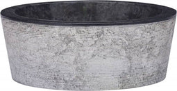 vidaXL - Gootsteen - Ø40x15 - cm - marmer - zwart