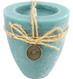 Kaars beker rond Tonnie L petrol