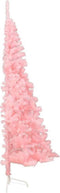 vidaXL - Kunstkerstboom - Halfrond - 240 cm - PVC - Roze