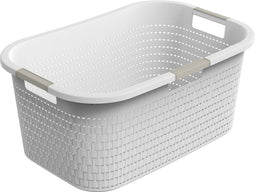 Rotho Country - Wasmand 40L - Ergonomische handgrepen - Wit