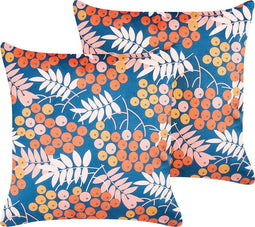 SUMAC - Sierkussen set van 2 - Multicolor - 45 x 45 cm - Fluweel