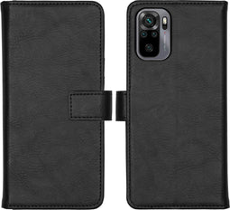 imoshion Hoesje Geschikt voor Xiaomi Redmi Note 10 (4G) / Redmi Note 10S Hoesje Met Pasjeshouder - imoshion Luxe Bookcase - Zwart