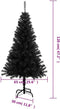 vidaXL - Kunstkerstboom - met - standaard - 120 - cm - PVC - zwart