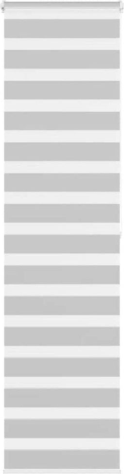 vidaXL - Zebra - rolgordijn - 65x200 - cm - stofbreedte - 60,9 - cm - lichtgrijs