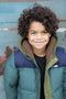 Moodstreet Jongens Jas - Puffer Jacket - Fake Fur Voering - Forest Groen/Khaki/Navy - Maat 134/140