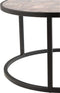 J-Line salontafel Mozaïek Rond - glas/ijzer - mix