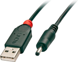 Lindy 70265 - USB 2.0 - USB-A naar DC 2,5 mm 1,50 m - Zwart