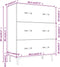vidaXL - Dressoir - 69,5x34x90 - cm - bewerkt - hout - hoogglans - wit