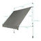 Coast Zonneluifel - Intrekbaar - Waterdicht 250 x 120 cm - Grijs