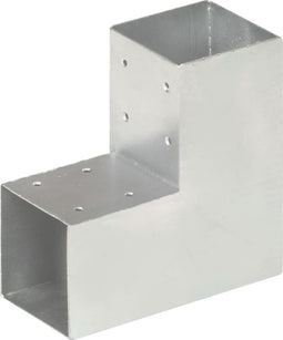 vidaXL - Paalverbinding - L-vorm - 91x91 - mm - gegalvaniseerd - metaal