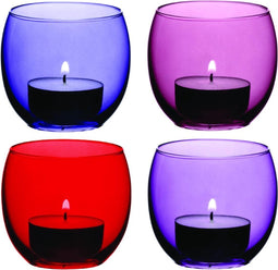 LSA Coro Waxinelichthouders - Set van 4 Stuks - Paars