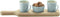 LSA Paddle Duo Espresso Set - Met Houten Dienblad - Set van 3 Stuks - Wit