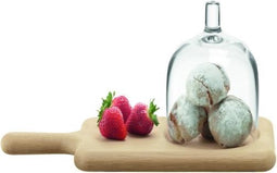 LSA Paddle Serveerdome - Met Houten Dienblad - Transparant