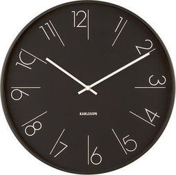 Karlsson wandklok Elegant Numbers - Kleur - Zwart