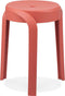 Alterego Pompa - Lage Stapelbare Kruk - Rood Plastic - 35x35.5x45cm