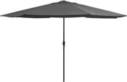 vidaXL - Parasol - met - metalen - paal - 390 - cm - antracietkleurig