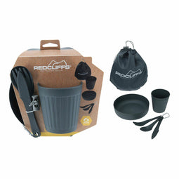 Redcliffs - Eet set - Camping bestek - 6 delig - Grijs