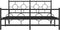 vidaXL - Bedframe - met - voetbord - zonder - matras - metaal - zwart - 160x200 - cm