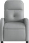 Fauteuil verstelbaar stof lichtgrijs