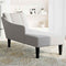 vidaXL - Chaise - longue - met - rechterarmleuning - stof - wolk - grijs