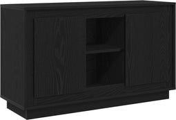 vidaXL - Zijtafel - Zwart - Eiken - 102x35x60 - cm - Bewerkt - Hout