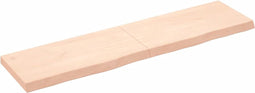 vidaXL - Wastafelblad - 160x40x(2-6) - cm - onbehandeld - massief - hout