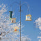 Esschert Design Voederstation - Vogelvoederhuisje - Groen - 75 cm x 75 cm x 300 cm