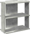 vidaXL - Boekenkast - 3-laags - 60x30x60 - cm - bewerkt - hout - betongrijs