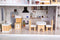 Poppenhuis Emma - hout - 60x24x70 cm - 3 verdiepingen - grijs