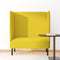 vidaXL - Hoge - Rug - Sofa - Lichtgeel - 109x56x121 - cm - Stof