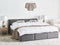 BOUSSE - Tweepersoons boxspring - Grijs - 180 x 200 cm - Fluweel