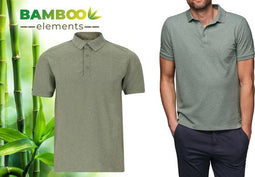 Bamboo Elements - Polo Shirt Heren - Groen XL - Polo Heren - Korte Mouw - Pique Stof - T Shirt Heren